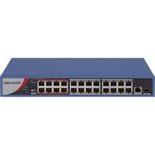 HIKVISION DS-3E0326P-E/M(B), 24 Port, MegaBit, PoE 250W, 1 Port GigaBit Uplink, 1 Port GigaBit SFP, Yönetilemez, Rack Mount Switch