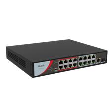 HILOOK NS-0318P-130(B), 16 Port, Megabit, PoE 130W, 1 Port GigaBit Lan, 1 Port GigaBit SFP, Long Range 250Metre, Yönetilemez, Masaüstü Switch