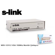 S-Link MSV-1215, 2xVGA, D-Sub Monitör Çoklayıcı, 150Mhz (1PC-2Monitör)