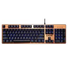 GAMDIAS AURA GK1, USB Kablolu, İngilizce,  Çok Renkli Arka Aydınlatma, Red Mekanik Switch, Bronz Edition, Gaming Klavye