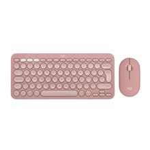 LOGITECH Pebble 2 Combo, Rose, 920-012247, Bluetooth, Türkçe, Q, Multimedya, Mini Klavye Mouse Set