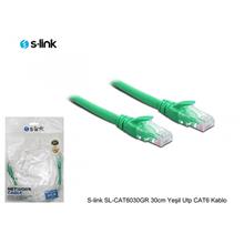 S-LINK SL-CAT6030GR CAT6 Patch 30CM Kablo (Yeşil)