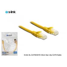 S-LINK SL-CAT6030YE CAT6 Patch 30CM Kablo (Sarı)