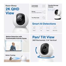 TP-LINK Tapo C220, 4,0Mpix, İç ve Dış Mekan, WiFi,  9Mt. Gece Görüşü, 360 Dönüş, İki Yönlü Ses Güvenlik Yapay Zeka Destekli Kamera
