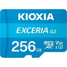 KIOXIA 256GB ExceriaG2, LMEX2L256GG2, U1 V30 4K,  CL10, 100Mb/s, MicroSD Kart Bellek (SD Adaptörlü)