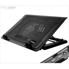 FRISBY FNC-35ST 14cm Fan, 10"-17" Notebook Soğutucu, 5 Kademeli Stand, Mavi Ledli (Siyah)