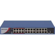 HIKVISION DS-3E0326P-E/M(B), 24 Port, MegaBit, PoE 250W, 1 Port GigaBit Uplink, 1 Port GigaBit SFP, Yönetilemez, Rack Mount Switch