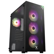 Vento Vg4200S Mid Tower, 850W 80+ Siyah, Temperli Cam, Rgb, Atx Gamıng Kasa