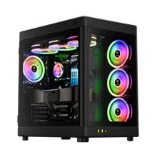 Gamdıas Neso P1, 850W, 80+Bronze, Tempered Glass, Type-C, Atx, Black Edition, Akvaryum Tipi, Gamıng Kasa