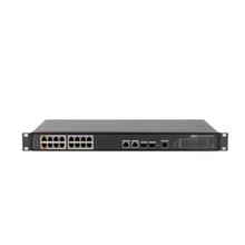 DAHUA PFS4218-16ET-240-V2, 16 Port, MegaBit, PoE 240W, 2 Port GigaBit Uplink, 2 Port GigaBit Combo SFP, Yönetilebilir, Rack Mount  Switch