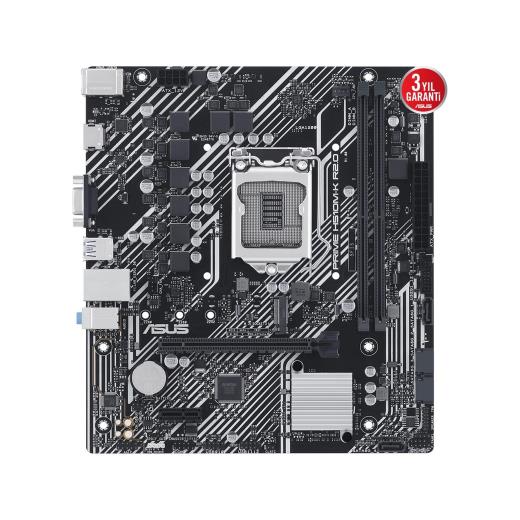 ASUS PRIME H510M-K R2.0, 2xDDR4, M.2, D-SUB, HDMI, 10-11.Nesil, LGA1200 Soket, Anakart