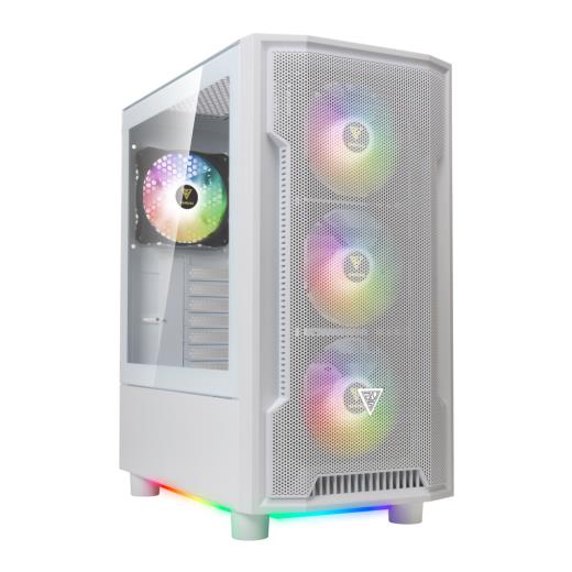 GAMDIAS ATHENA M6 Lite WH, 850W, 80+ Bronze, Tempered Glass, Mesh, ARGB, ATX, White Edition, GAMING KASA