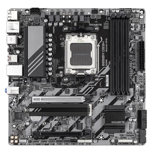 GIGABYTE B850M DS3H, 4xDDR5, 2xM.2, 2xDP, HDMI, Type-C, AM5 Soket GAMING Anakart