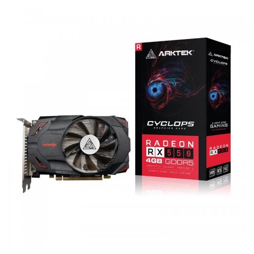 ARKTEK CYCLOPS, AKR550D5S4GH1, RX550, 4Gb, GDDR5, 128BIT, 1xDVI, 1xHDMI, 1xDP GAMING Ekran Kartı