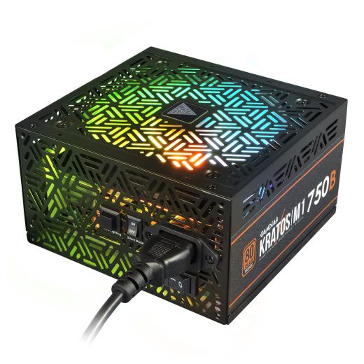 GAMDIAS KRATOS M1-750B, 750W, 80+ Bronze,  Aktif PFC, RGB, GAMING, ATX, Power Supply (PSU)