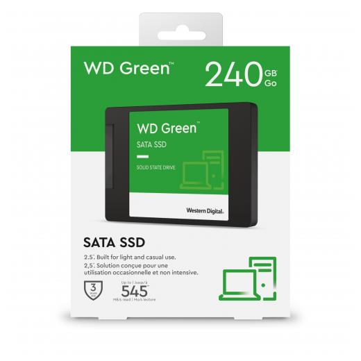 WD Green, WDS240G3G0A, 240GB, 545/465, 3D NAND, 2,5" SATA, SSD