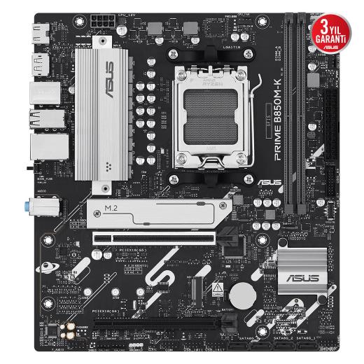 ASUS PRIME B850M-K, 2xDDR5, 2x M.2, DP, HDMI, AM5 Soket Anakart
