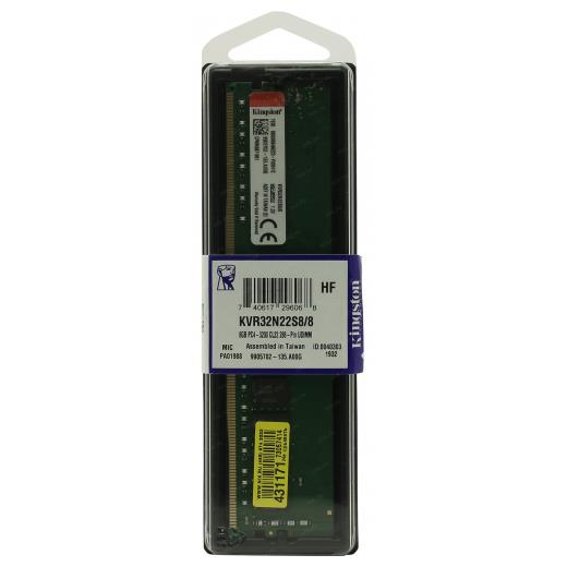 KINGSTON KVR32N22S8/8, 8Gb, 3200Mhz, DDR4, CL22, Desktop RAM