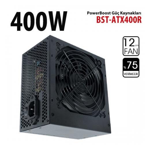 PowerBoost BST-ATX400R 400W, Sata, 12cm Fan,  BOX PSU