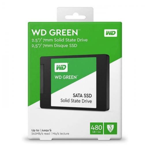 WD Green, WDS480G3G0A, 480GB, 545/465, 3D NAND, 2,5" SATA, SSD
