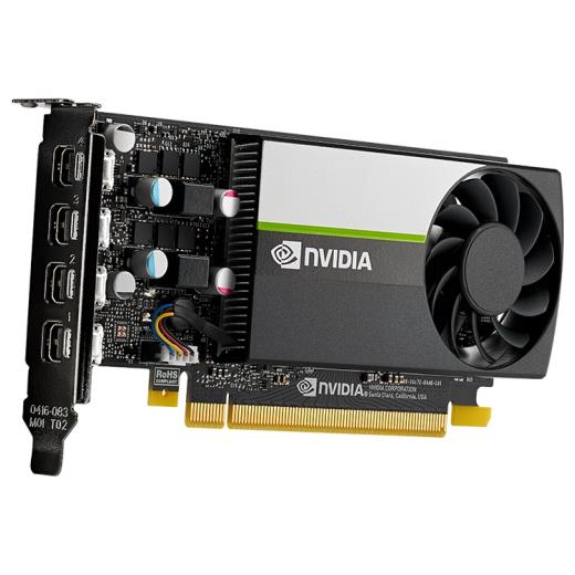 PNY QUADRO VCNT1000-8GB-SB, T1000, 8GB, DDR6, 128Bit, Tek Fan, 4xMini DP, Ekran Kartı