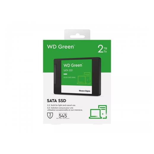 WD Green, WDS200T2G0A, 2TB, 545/465, 3D NAND, 2,5" SATA, SSD