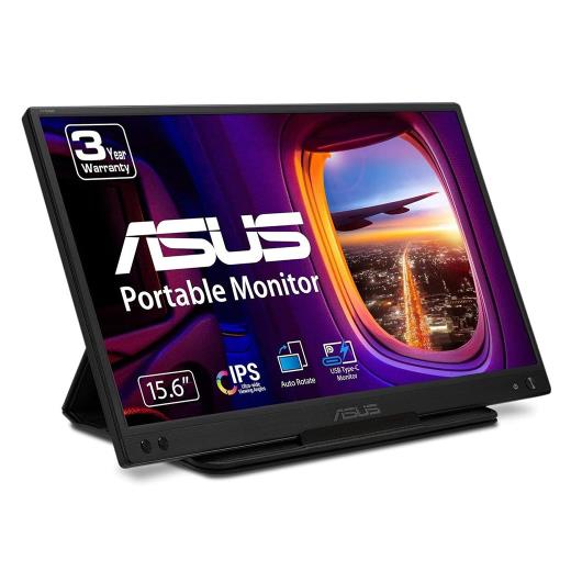 ASUS ZenScreen MB166C 15.6" 5ms, 60Hz, Full HD, USB-C, Düşük Mavi Işık, FreeSync, IPS Panel, Taşınabilir USB Monitör