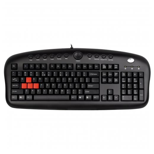 A4 TECH KB-28G, Siyah, USB Kablolu, Türkçe Q, Multimedya KLAVYE
