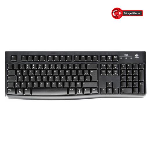 LOGITECH K120, 920-002505, USB Kablolu, Türkçe Q, Standart Klavye