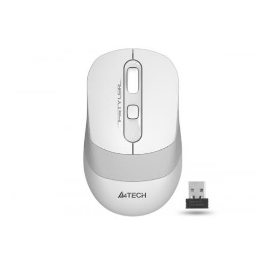 A4 TECH FG10 (White) FSTYLER 2,4Ghz Kablosuz Optik Mouse, 10-15Metre, 4 Buton, Nano Alıcı