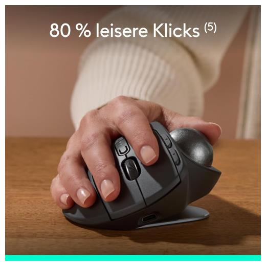 LOGITECH 910-007260, MX ERGO S Trackball Siyah,  Bluetooth, 2048dpi, Optik, 8 Tuşlu, Kablosuz, Mouse