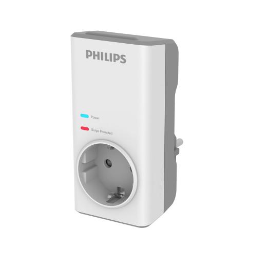 PHILIPS CHP7010W/10, Tekli, Akım Korumalı Priz, 1140 Joules, (Beyaz)