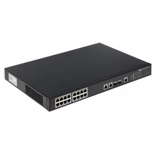 DAHUA CS4218-16ET-135, 16Port, Megabit, PoE 135W, 2 Port SFP Gigabit Combo, Cloud Yönetilebilir, Switch