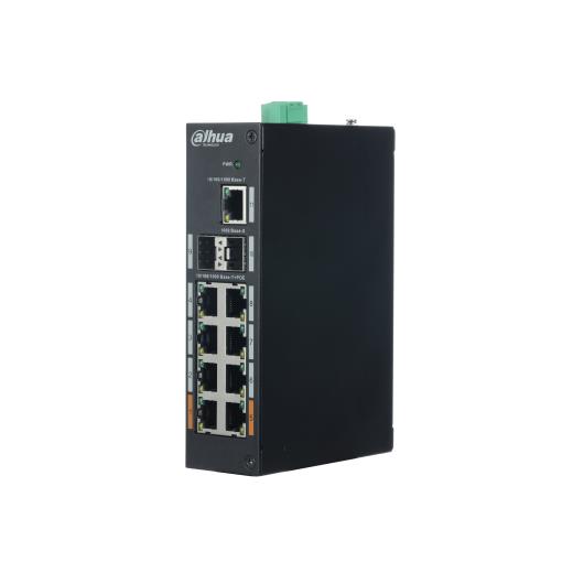 DAHUA PFS3211-8GT-120, 8 Port, Gigabit, PoE 120W, 1 Port GigaBit Uplink, 2 Port GigaBit SFP,  Yönetilemez, Rack Mount Switch