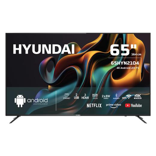 HYUNDAI 65HYN2104, 65" 165cm, 4K Ultra HD, Dahili Wi-Fi, Dahili Uydu Alıcılı, Android Led Televizyon