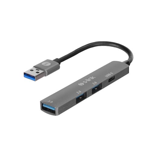 S-LINK SW-U322, USB3.0 to 2xUSB 2.0, 1xUSB3.0, 1xType-C, Metal, USB HUB