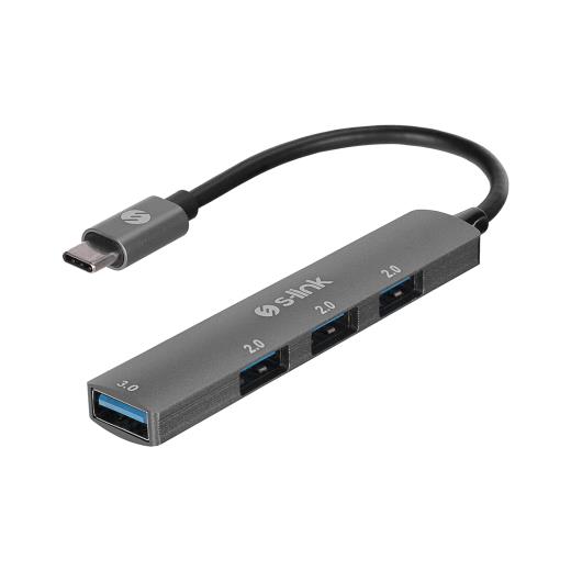 S-LINK SW-U324, Type-C to 3xUSB 2.0, 1xUSB3.0, Metal, USB HUB