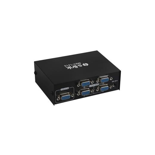 S-Link MSV-1415, 4xVGA, D-Sub Monitör Çoklayıcı, 150Mhz (1PC-4Monitör)