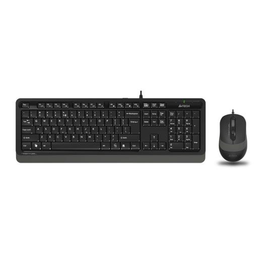A4 TECH F1010, Gri, FSTYLER, USB Kablolu, Türkçe Q, Multimedya, Klavye Mouse Set