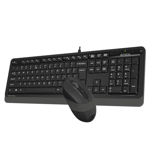 A4 TECH F1010, Gri, FSTYLER, USB Kablolu, Türkçe Q, Multimedya, Klavye Mouse Set