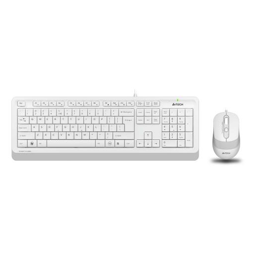 A4 TECH F1010 Beyaz FSTYLER USB Kablolu Türkçe M.Medya Klavye Mouse Set