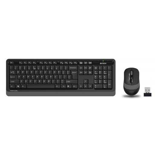 A4 TECH FG1010, Gri, FSTYLER, Türkçe Q, Kablosuz, Klavye Mouse Set