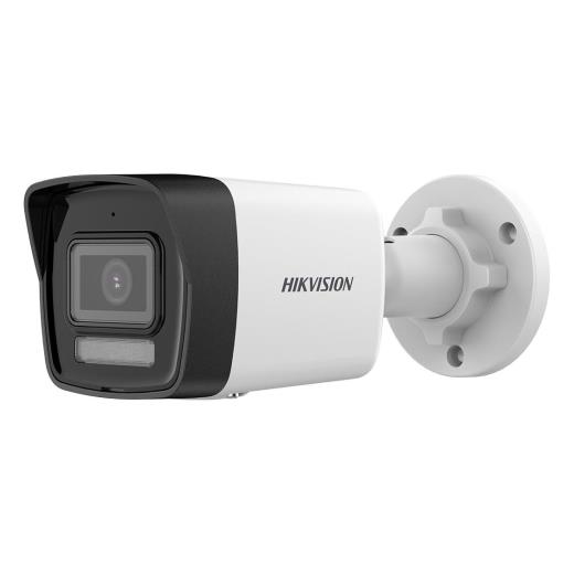 HIKVISION DS-2CD1043G2-LIUF 4Mpix, 2,8mm Lens,  H265+, 30Mt Gece Görüşü, Hybrid Light, SD Kart,Dahili Mikrofon, PoE, Bullet IP Kamera