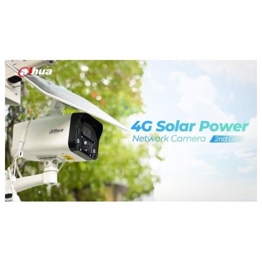 DAHUA IPC-HFW2441DG-4G-SP-B-MAX  4Mpix, 3,6mm   Lens, H265+, 30Mt Gece Görüşü, Dahili Mikrofon, IP67,  Solar(Güneş Enerjili) IP Kamera