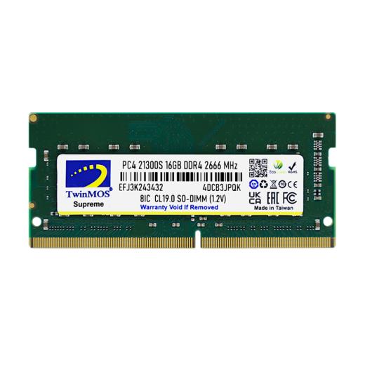 TwinMOS MDD416GB2666N, 16GB, DDR4, 2666MHz, 1.2V Notebook Ram