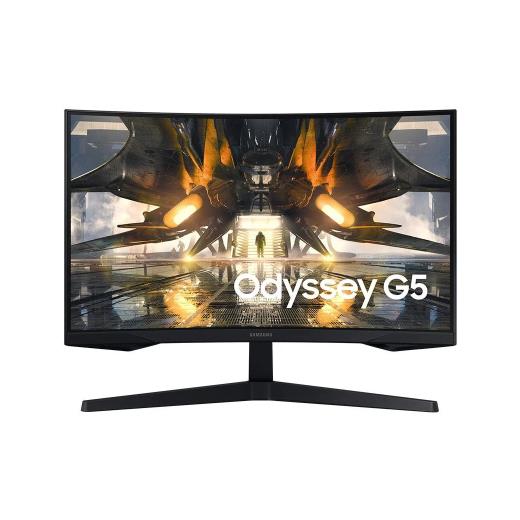 SAMSUNG LS27AG550EPXUF, Odyssey G5 27" 1ms, 165Hz, 2K Quad HD, DP, HDMI, USB, VA LED, HDR10 1000R, Curved, Monitör