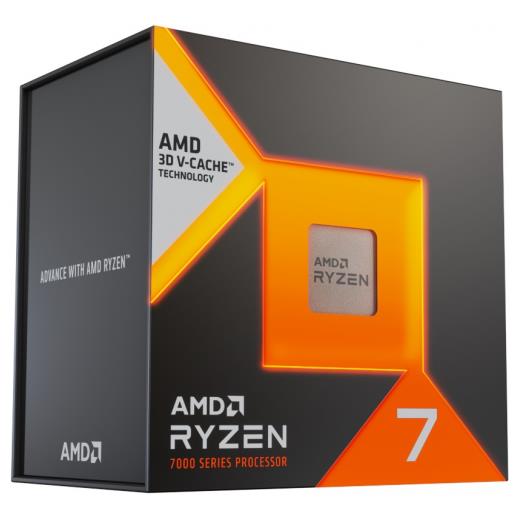 AMD RYZEN 7 7800X3D 8 Core, 4,20-5.00GHz, 104Mb Cache, 120W,  AM5 Soket, BOX (Kutulu) (Dahili Grafik VAR, Fan YOK)