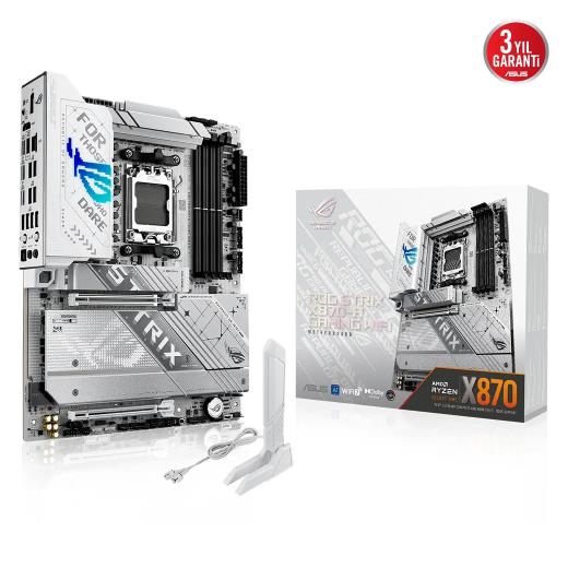 ASUS ROG STRIX X870-A GAMING WIFI, 4xDDR5, 4xM.2, HDMI, DP, Type-C, Wi-Fi 7, Bluetooth v5.4, AM5 Soket GAMING Anakart
