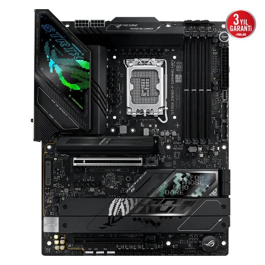 ASUS ROG STRIX Z890-F GAMING WIFI, 8600MHz, 4xDDR5, 5x M.2, HDMI, DP, 2xThunderbolt, 4xType-C, Wi-Fi 7, Bluetooth 5.4, Intel Core Ultra CPU(Seri 2), LGA1851 Soket, Gaming Anakart