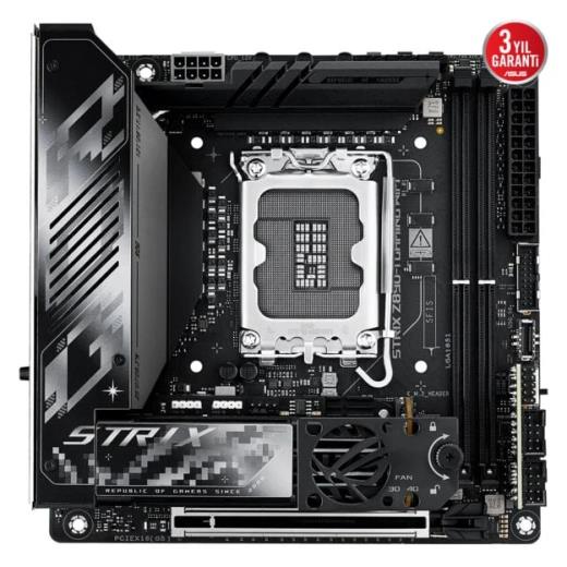 ASUS ROG STRIX Z890-I GAMING WIFI, 2xDDR5, 2xM.2, HDMI, 2xThunderbolt, 2xType-C, Wi-Fi 7, Mini ITX, Intel Core Ultra CPU(Seri 2), LGA1851 Soket, Gaming Anakart